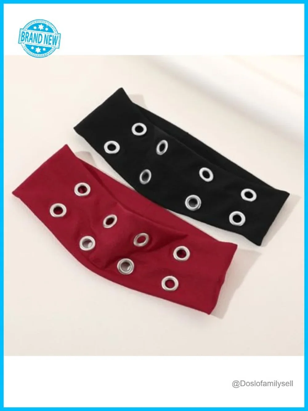 6 Pack Metallic Punk Headbands Elastic Fabric Hair Bands Y2K Sporty